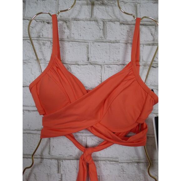 Ralph Lauren Foldover Bottom La Blanca Coral Island Goddess Top 4 NEW - Picture 2 of 11